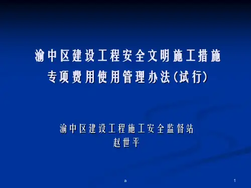 安全文明施工措施专项费用管理办法
