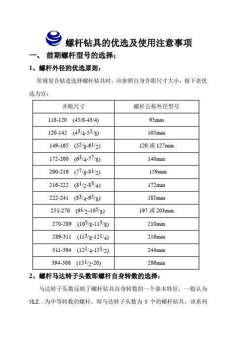 螺杆钻具使用注意事项 2
