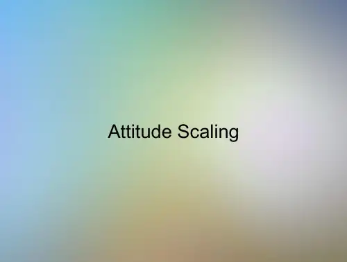 Attitude Scaling