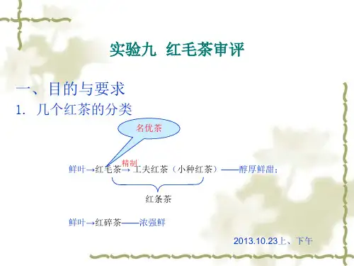 实验九 红毛茶审评