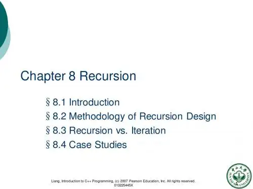 Chapter 8 Recursion