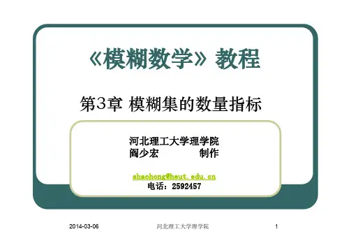 模糊数学1.3