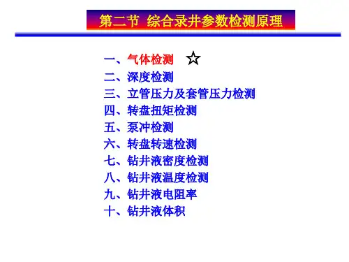 综合录井-杨琎 第3章第2节综合录井参数检测原理