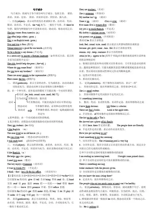 英语句子成分分析 2