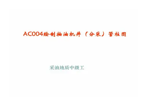 采油地质中级工绘制抽油机井管柱图素材15页PPT