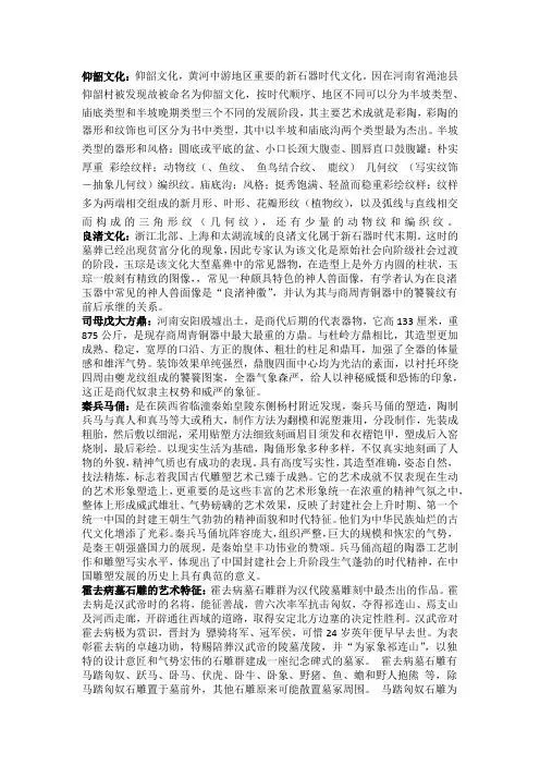 中国美术史及作品鉴赏笔记