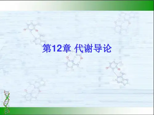 第十二章 代谢导论