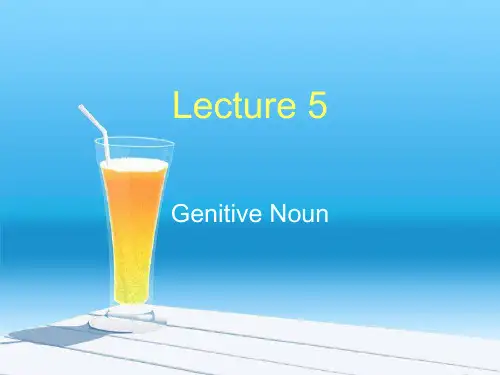 Lecture 5 Genitive Noun 英语语法教学课件