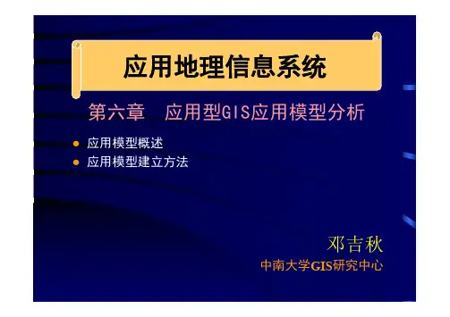 第06章 应用型GIS应用模型分析