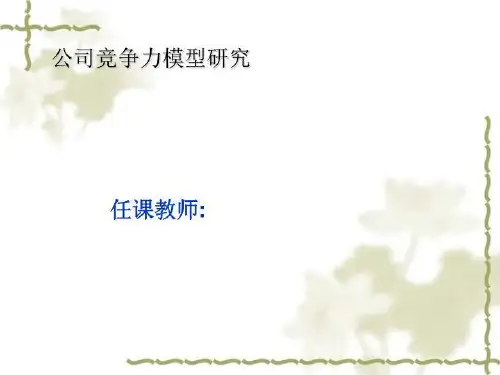 公司竞争力模型研究