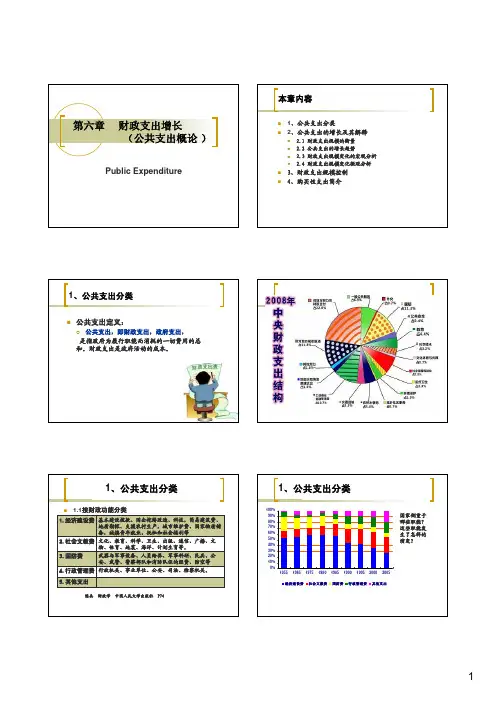 学生版财政学第六章 公共支出概论