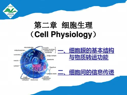 动物生理学-第二章 细胞的基本功能