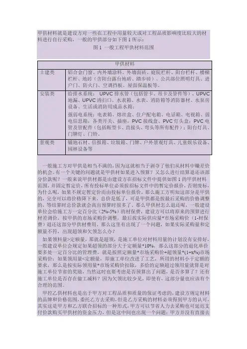 甲控乙供材料