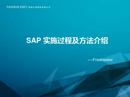 SAP实施过程及方法介绍
