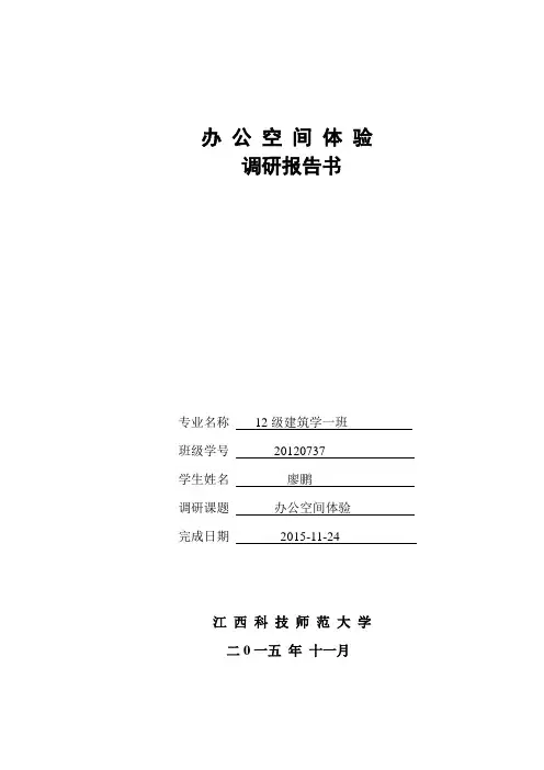 办公空间体验调研报告