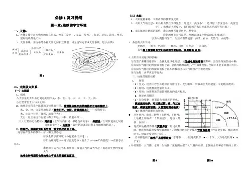 2019湘教版新必修一提纲