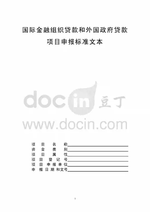 国际金融组织贷款和外国政府贷款