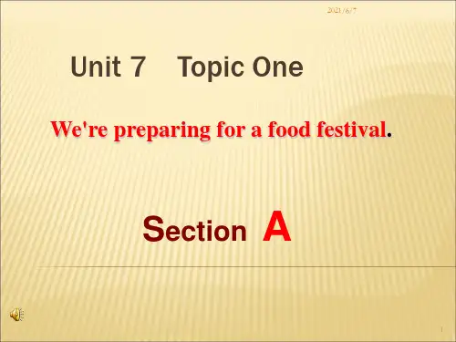 最新仁爱版英语八年级下册八年级Unit7--Topic1-SectionA示范课课件