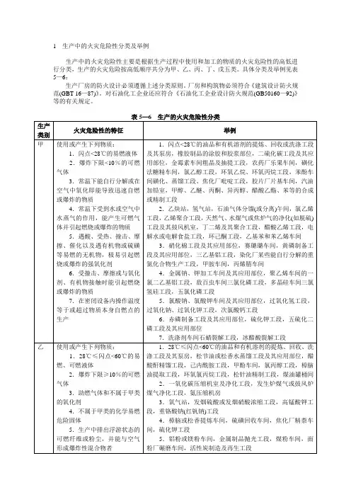 火灾危险性分类 3