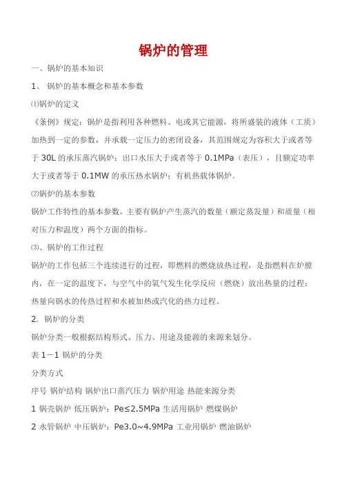 锅炉的管理