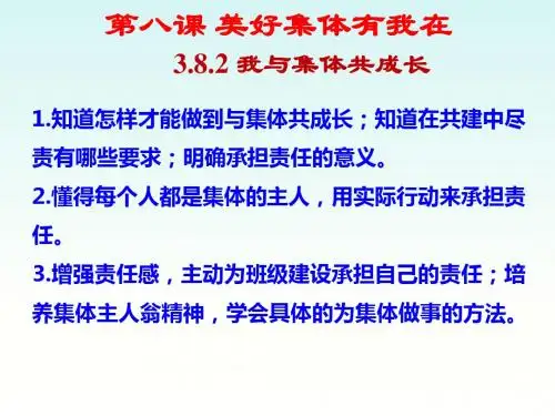 8.2  我与集体共成长 课件 (14张)