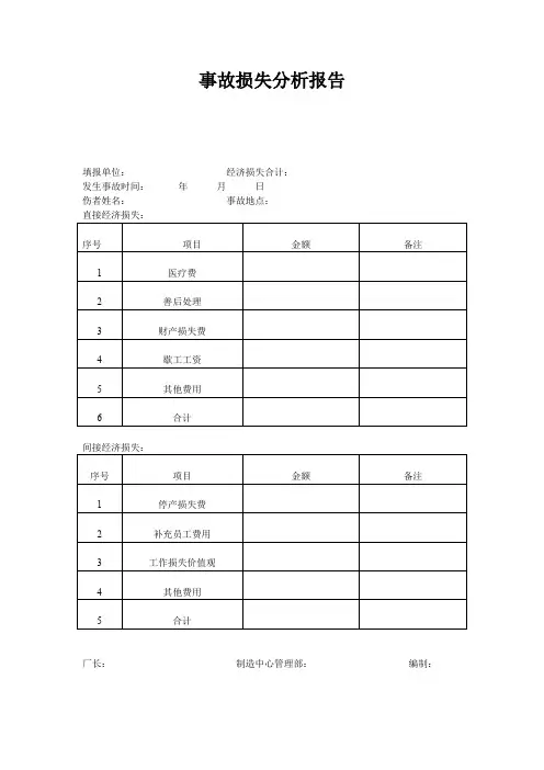 事故损失分析报告
