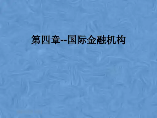第四章--国际金融机构