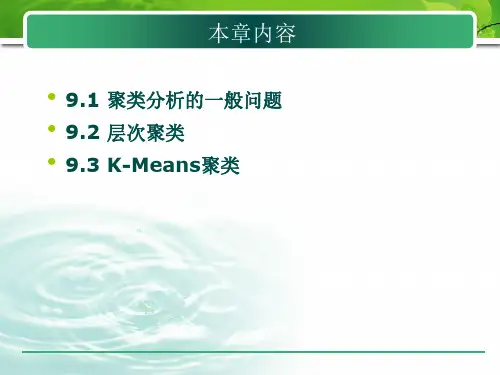第九章聚类分析