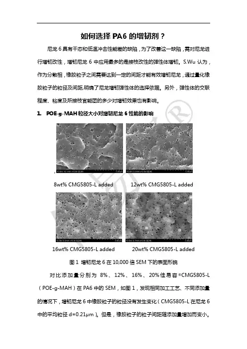 如何选择PA6 的增韧剂