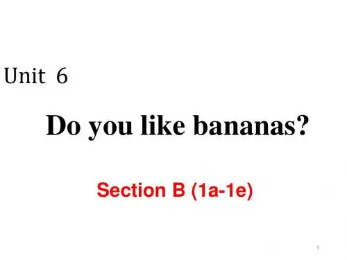 人教版七年级英语上册Unit 6 Section B (1a-1e)