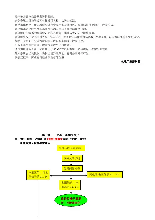 铅酸蓄电池使用手册