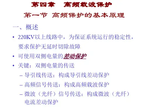 高频载波保护讲解