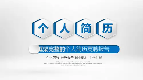 【绝对精美05】审计主管个人求职应聘竞聘述职介绍展示演讲规划