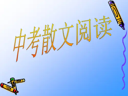 中考散文阅读复习(新)PPT课件