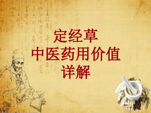 中药学_定经草_药材详解课件模板