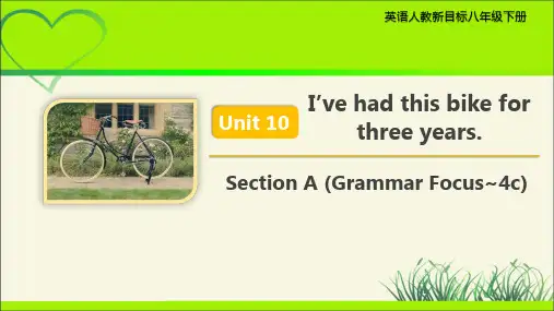 Unit 10 Section A 第3课时示范课教学PPT课件【英语人教新目标八下】