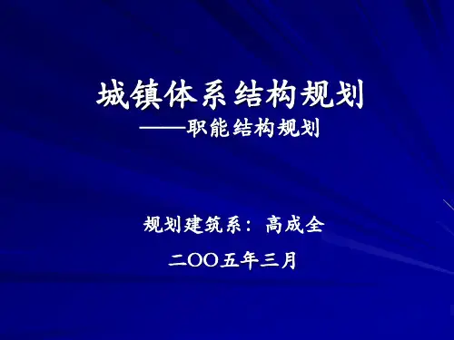 城镇体系结构规划