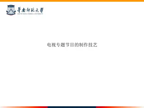 电视专题节目的制作技艺