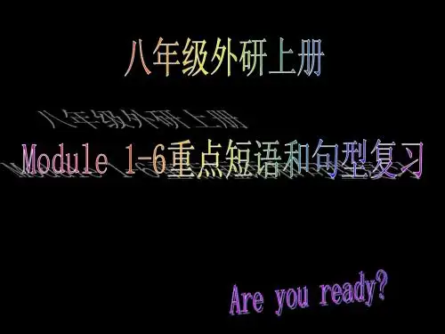 八年级新外研上册Module 1-6复习