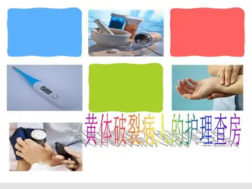 黄体破裂的护理查房共29页