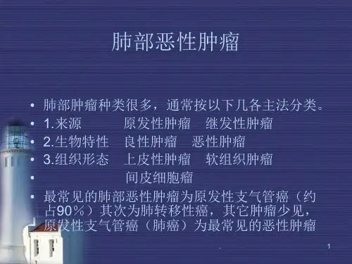 肺部恶性肿瘤ppt演示课件