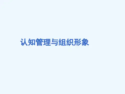 认知管理与组织形象讲义