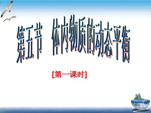 浙教版九上科学4.5体内物质的动态平衡课件