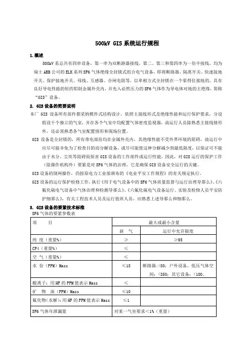 GIS运行规程