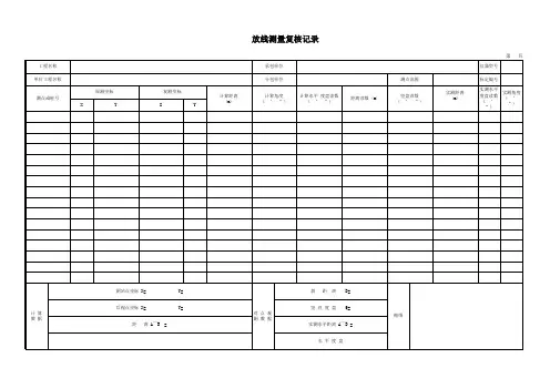 9.测量复核记录