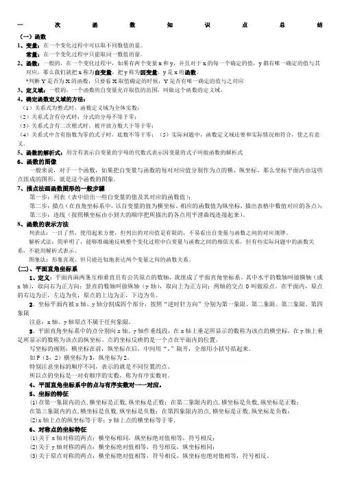 函数知识点总结 2