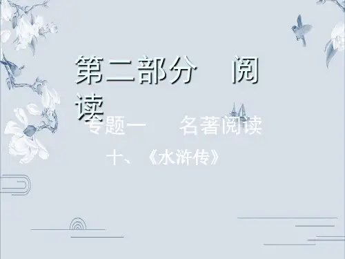 2020年浙江中考语文复习 专题一   名著阅读(十)