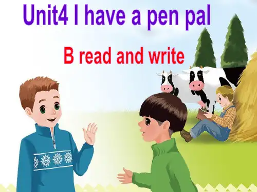 人教版PEP英语六年级上册Unit4 I have a pen pal B read and write课件
