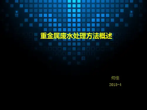 重金属废水处理方法概述