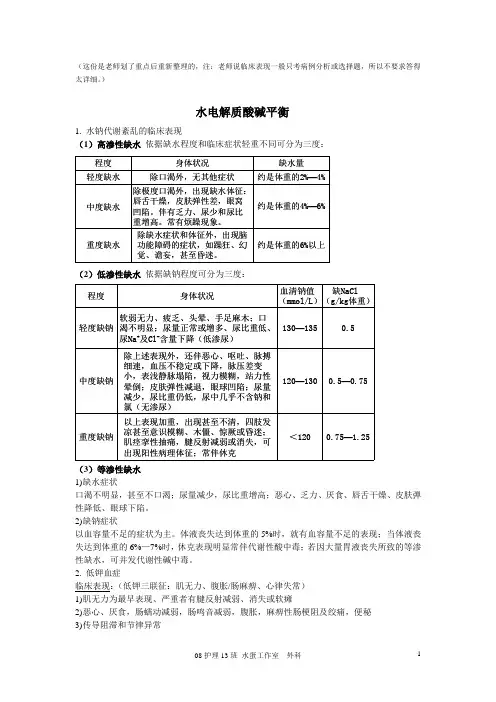 外科护理学重点(整理版)[1]